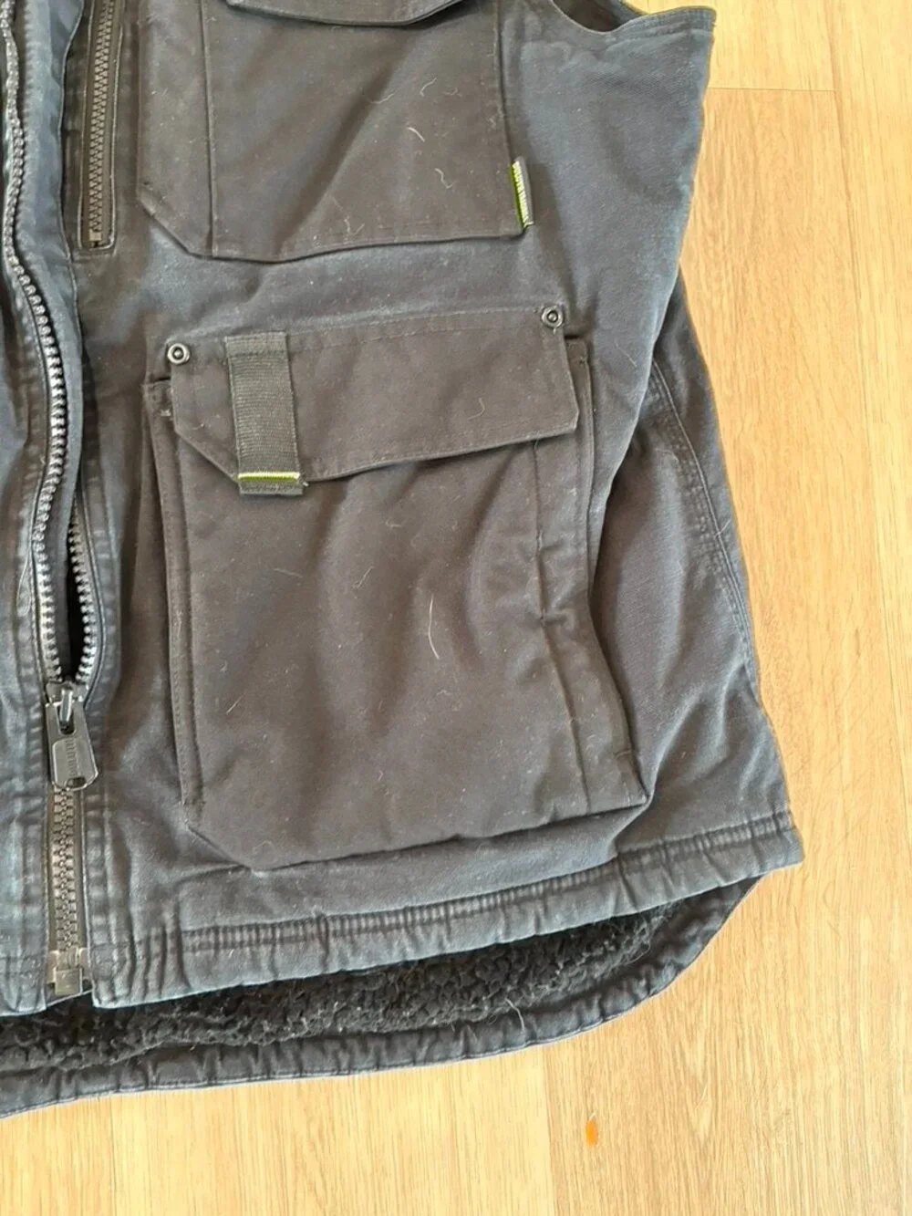 Duluth Trading Co Iron Range Fire Hose Lined vest Black Large
